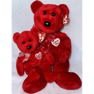 ty Beanie Baby Babies Buddy Valentine Secret I Love You Bear Set of 2 MWT